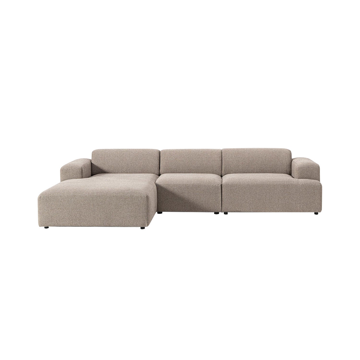 Sophisticated Comfort 3 Seater L Shaped Sofa Beige