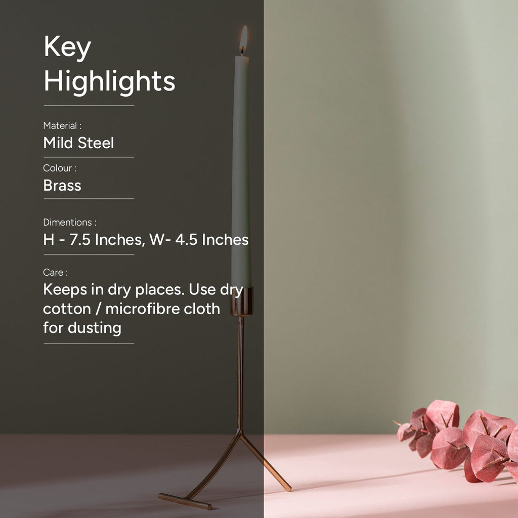 Radiant Gold Candle Holder Elegance