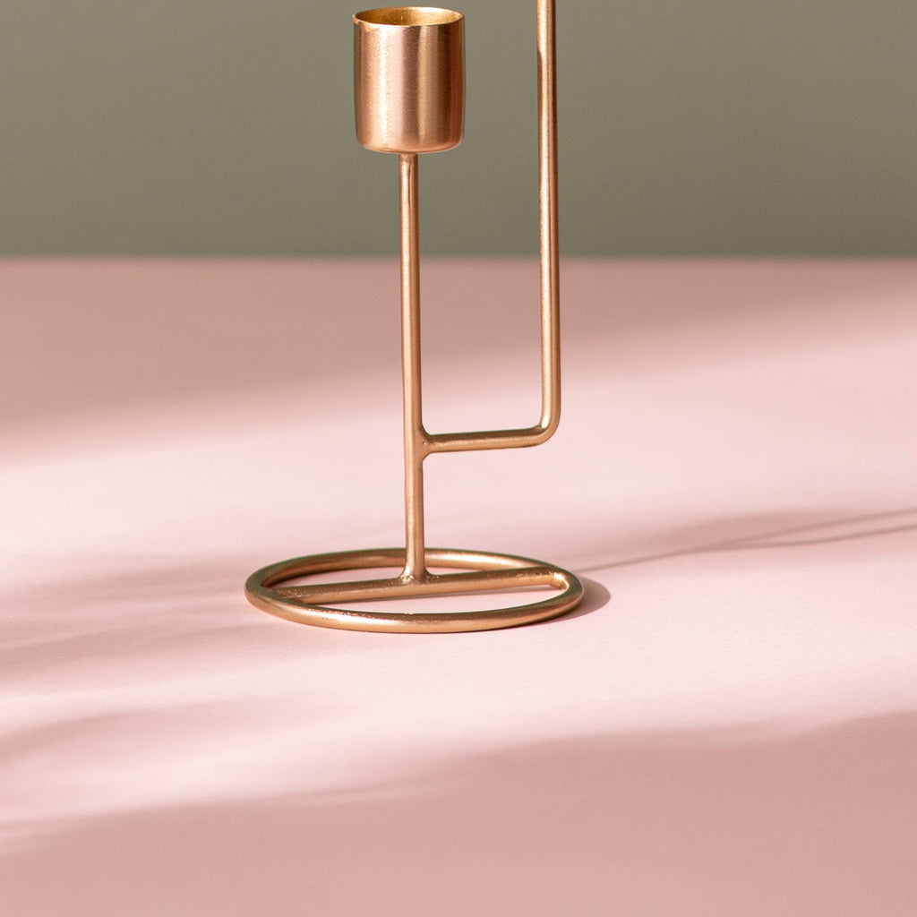 Luxurious Radiant Gold Candle Holder