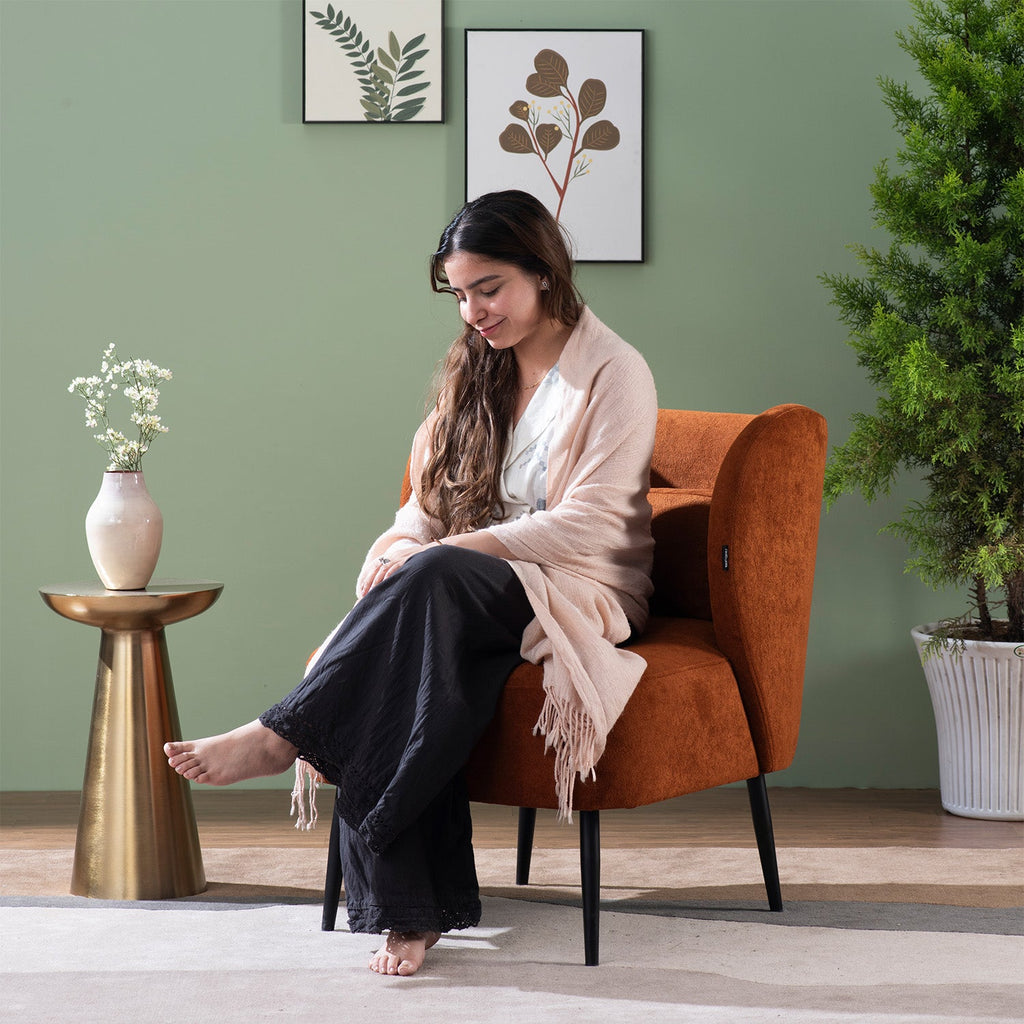 Cozy Brown Boucle Lounge Chair | Nestroots