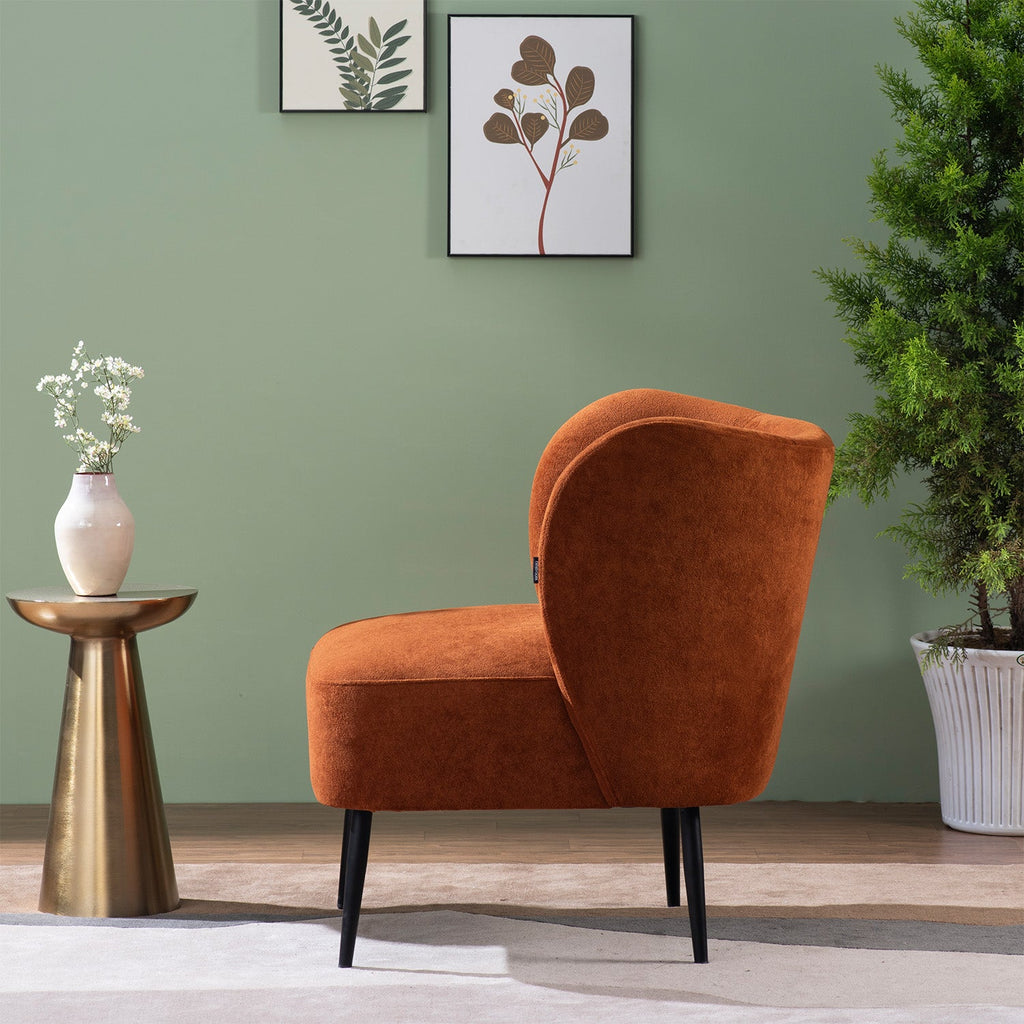 Cozy Brown Boucle Lounge Chair | Nestroots