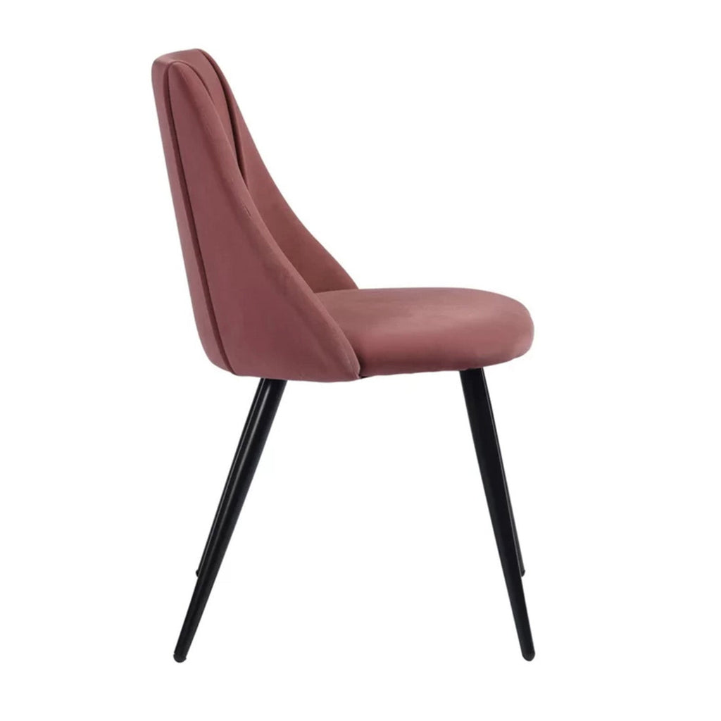 Luxurious Velvet Dining Designer Chair Onion Pink
