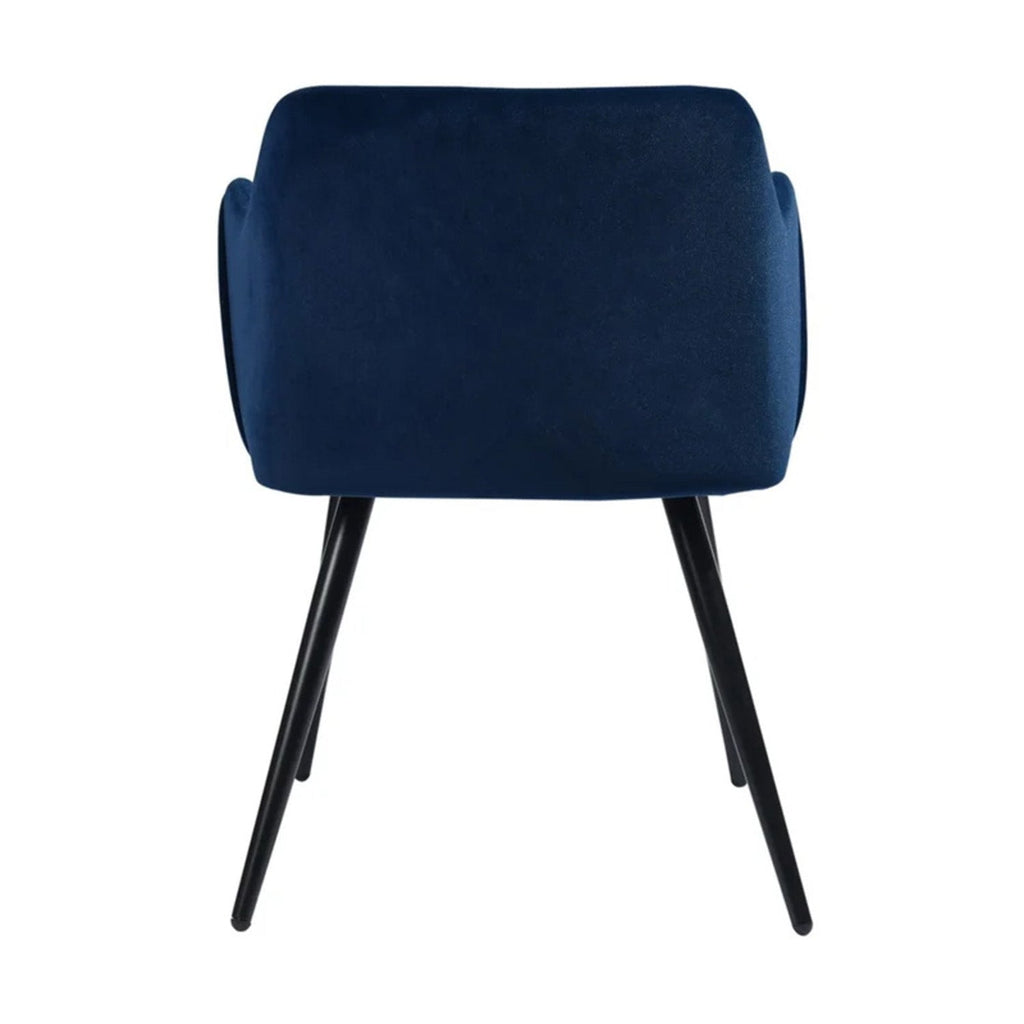 Sophisticated Velvet Dining Designer Chair Blue