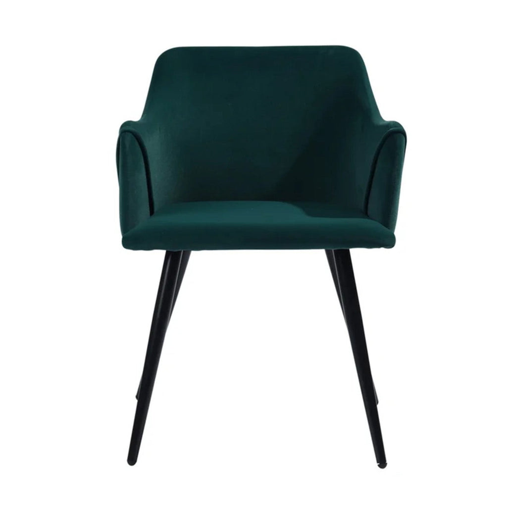 Sophisticated Velvet Dining Designer Chair Green