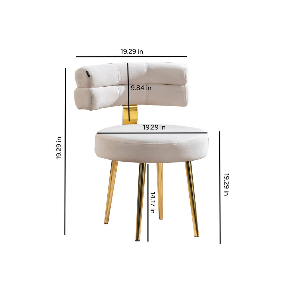 The Beige Dreamboat Velvet Lounge Chair With Gold Legs | Nestroots