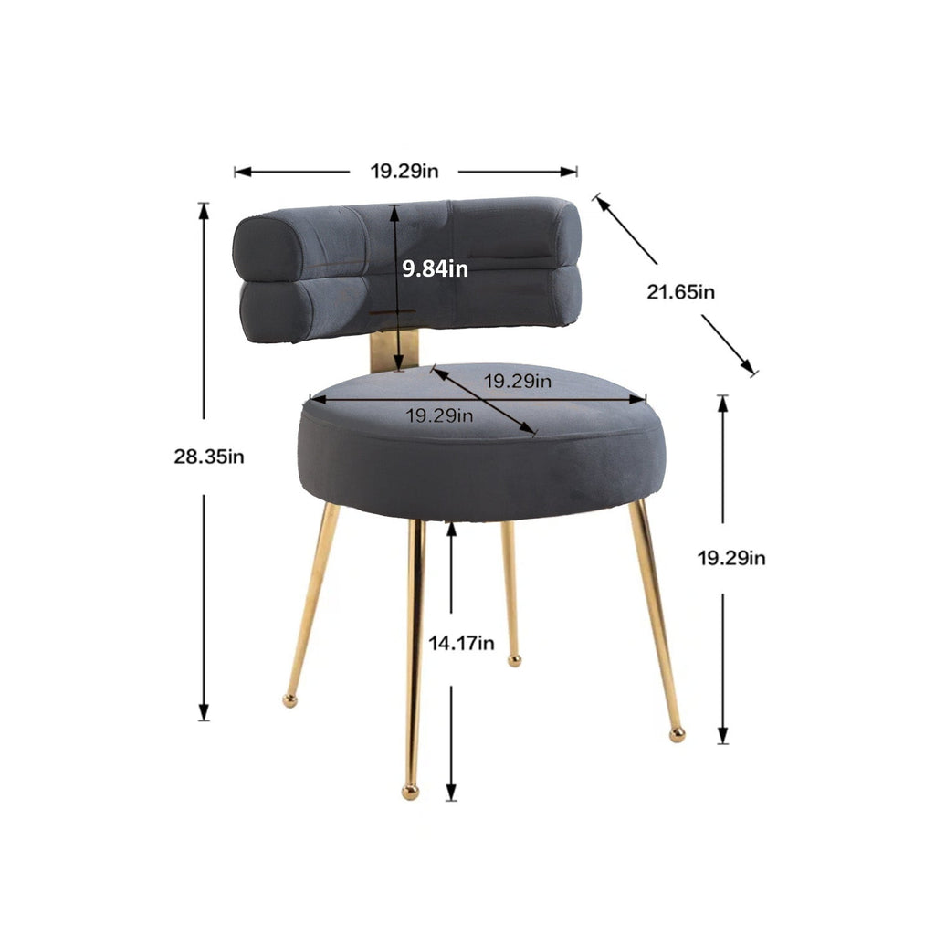 Plush Fog Velvet Lounge Chair in Grey Color | Nestroots