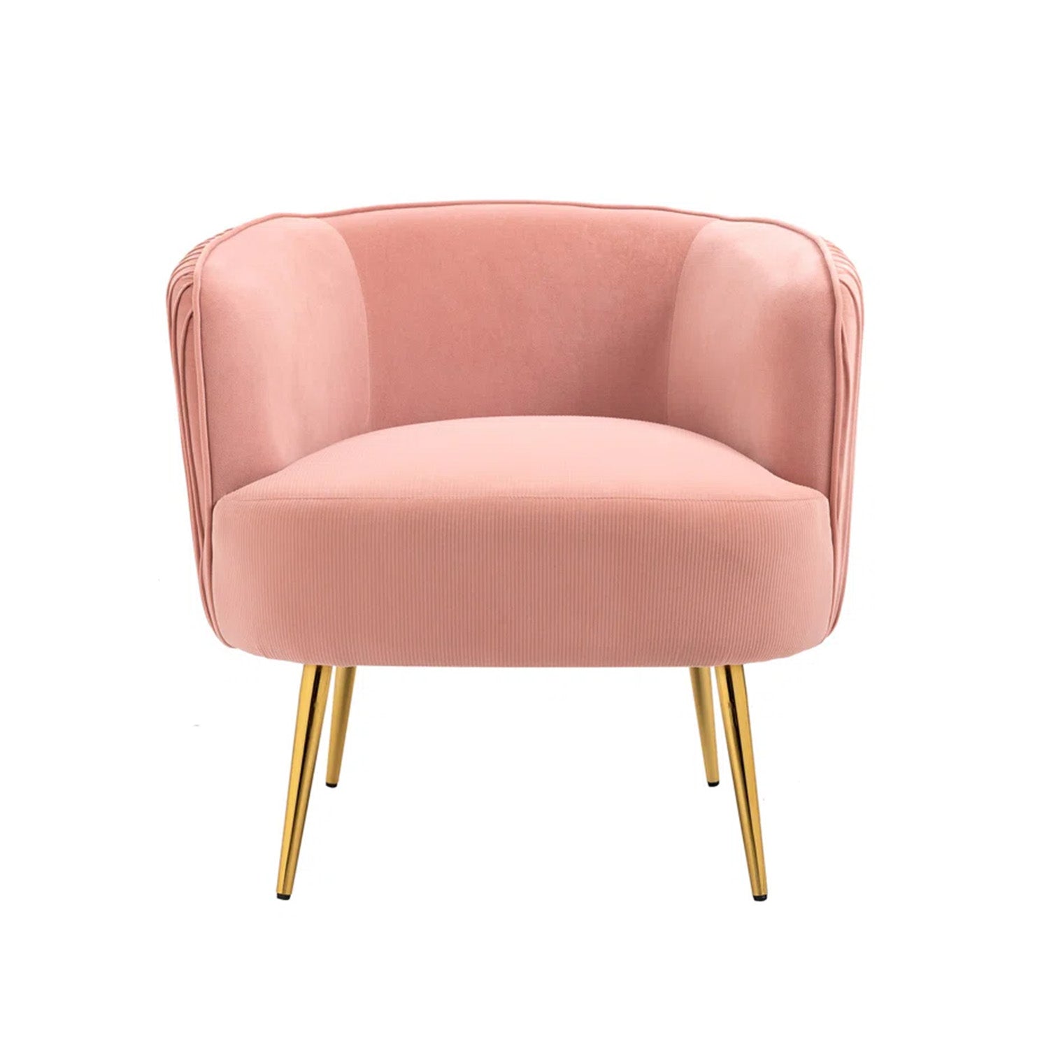 Tufted Velvet Accent Chair Pink
