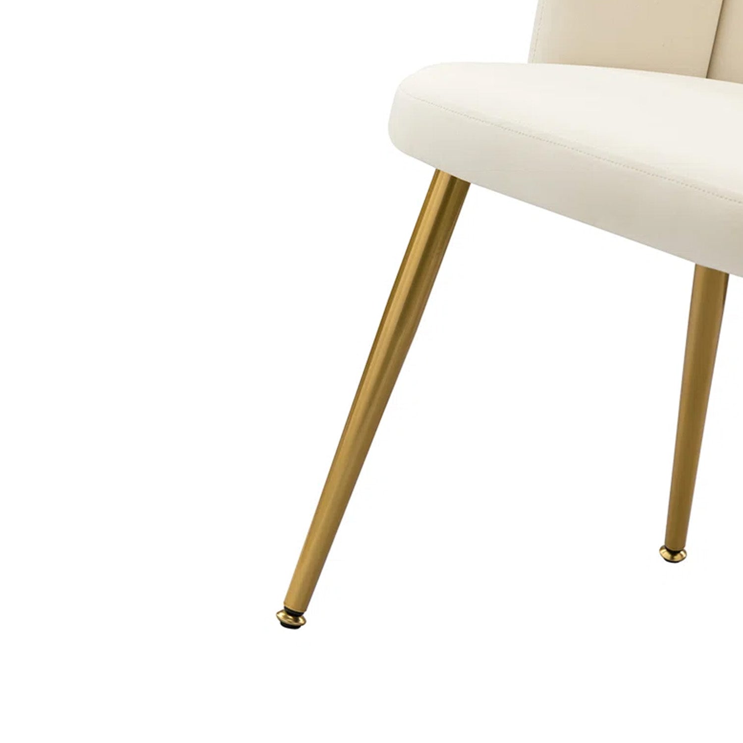 Elegant Velvet Petal Back Chair White