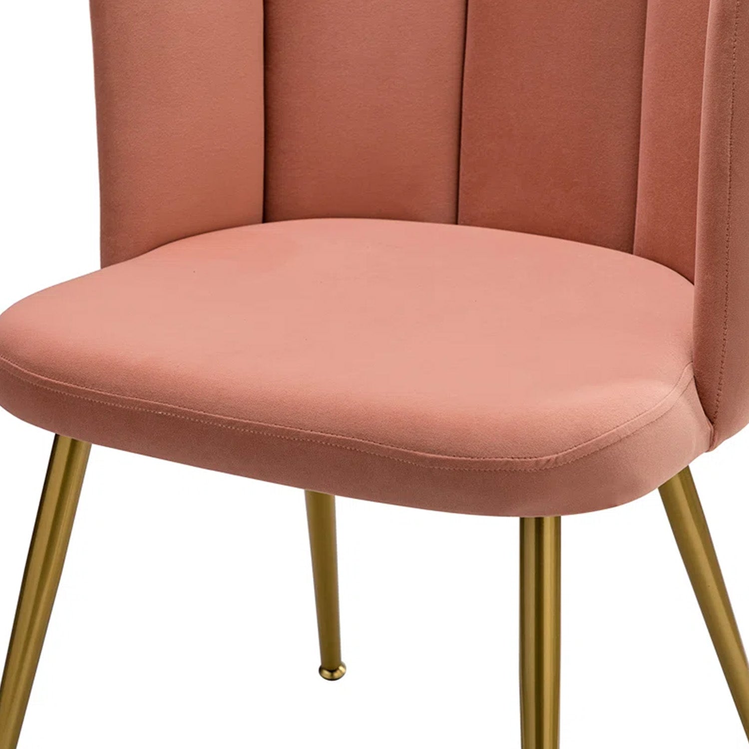 Elegant Velvet Petal Back Chair Pink