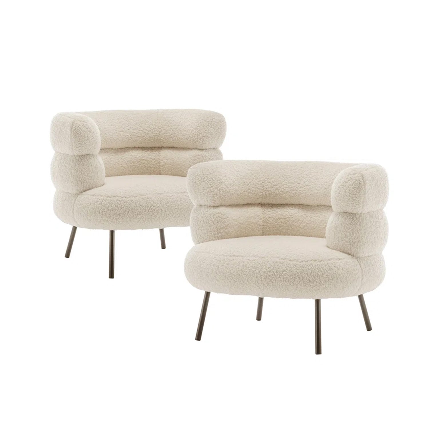 Exquisite Boucle Accent Chair Design Beige