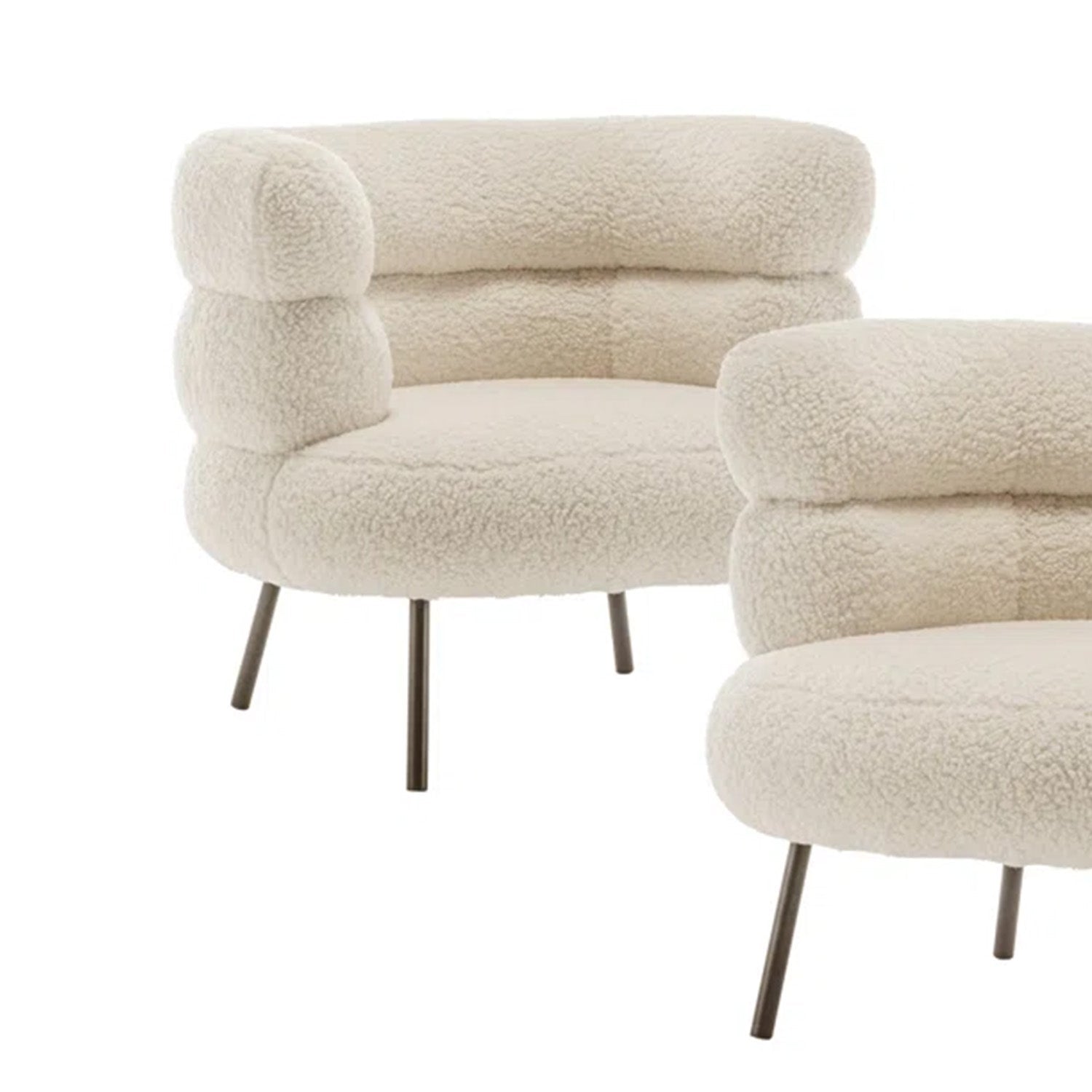 Exquisite Boucle Accent Chair Design Beige