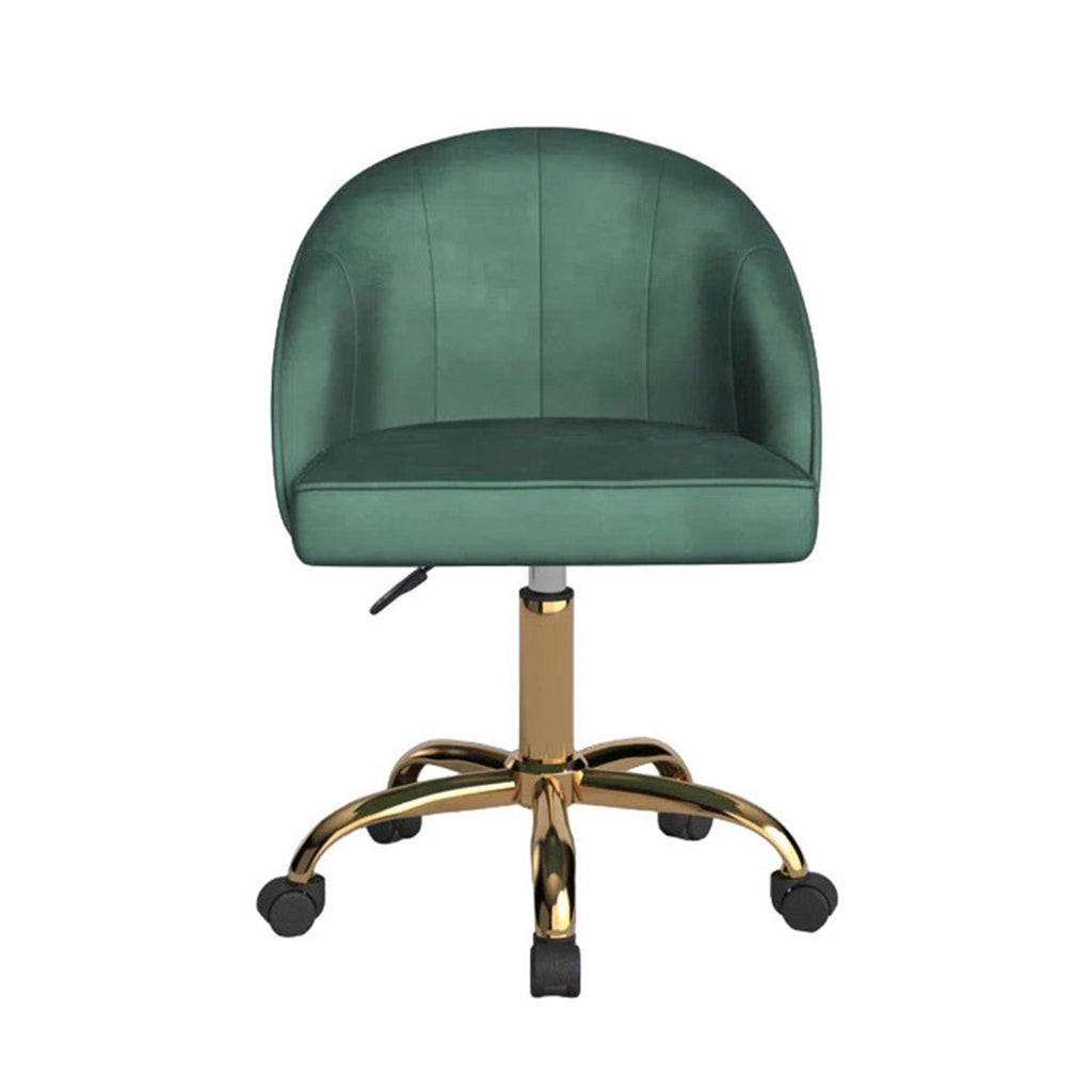 Velvet Tufted Office Chair With Smooth Wheels – Green|Nestroots | Nestroots