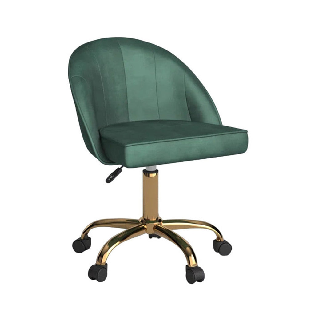 Velvet Tufted Office Chair With Smooth Wheels – Green|Nestroots | Nestroots