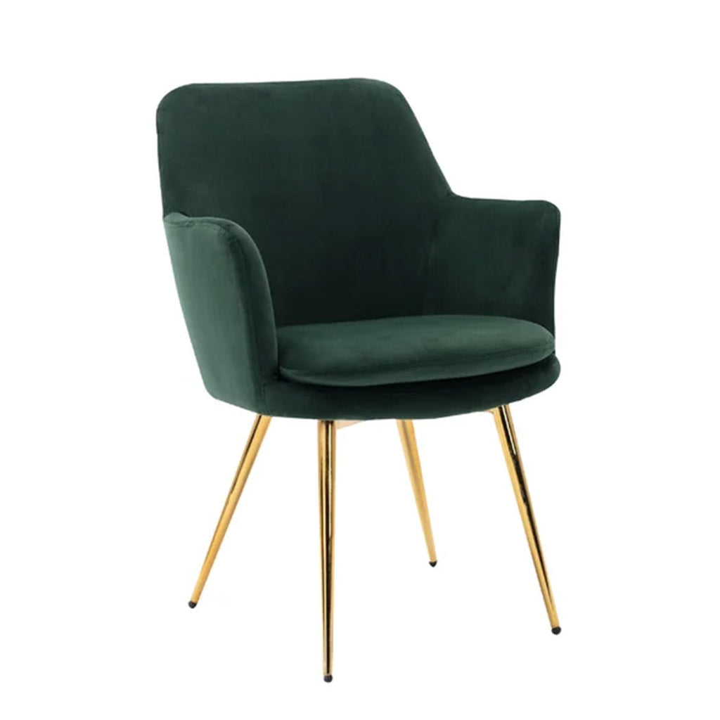 Luxurious Velvet Accent Dining Chair Green