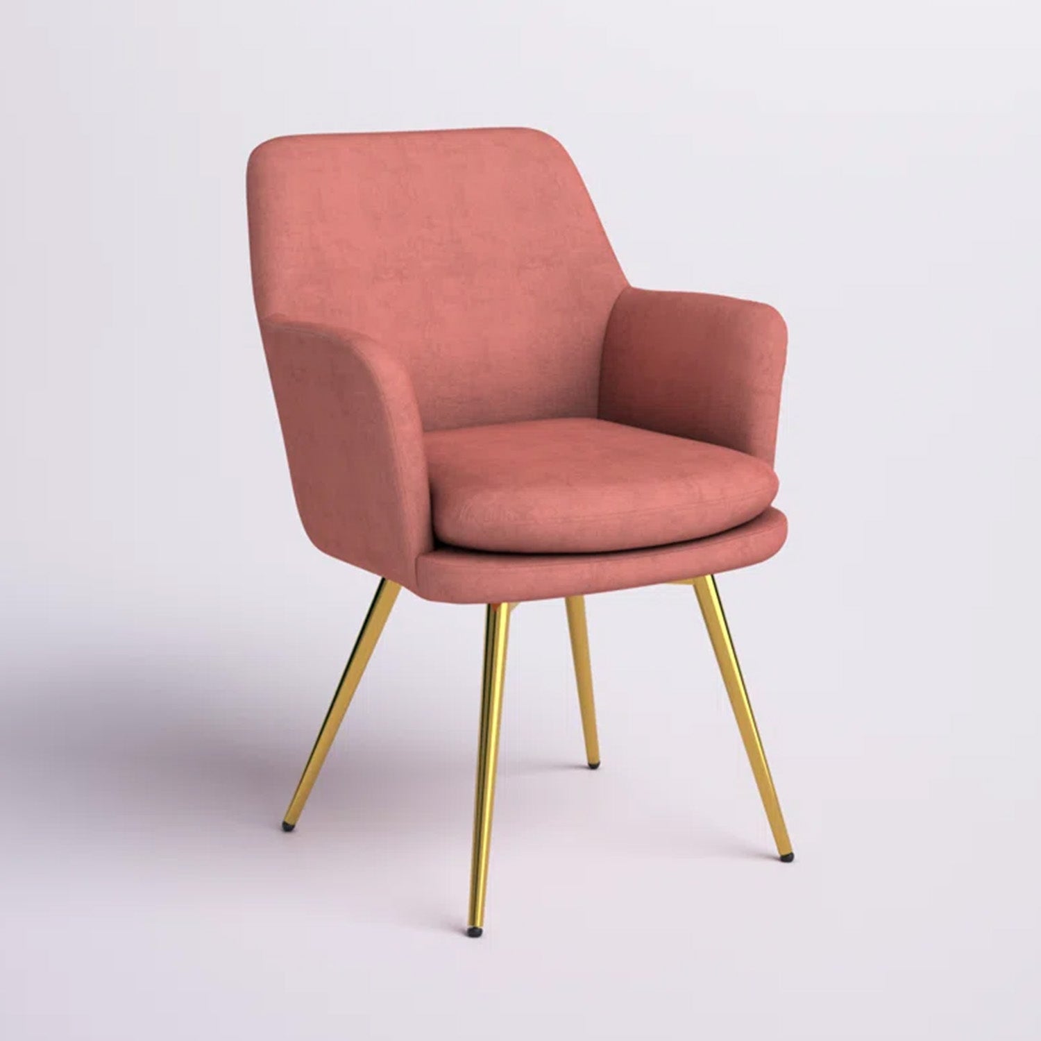 Luxurious Velvet Accent Dining Chair Pink