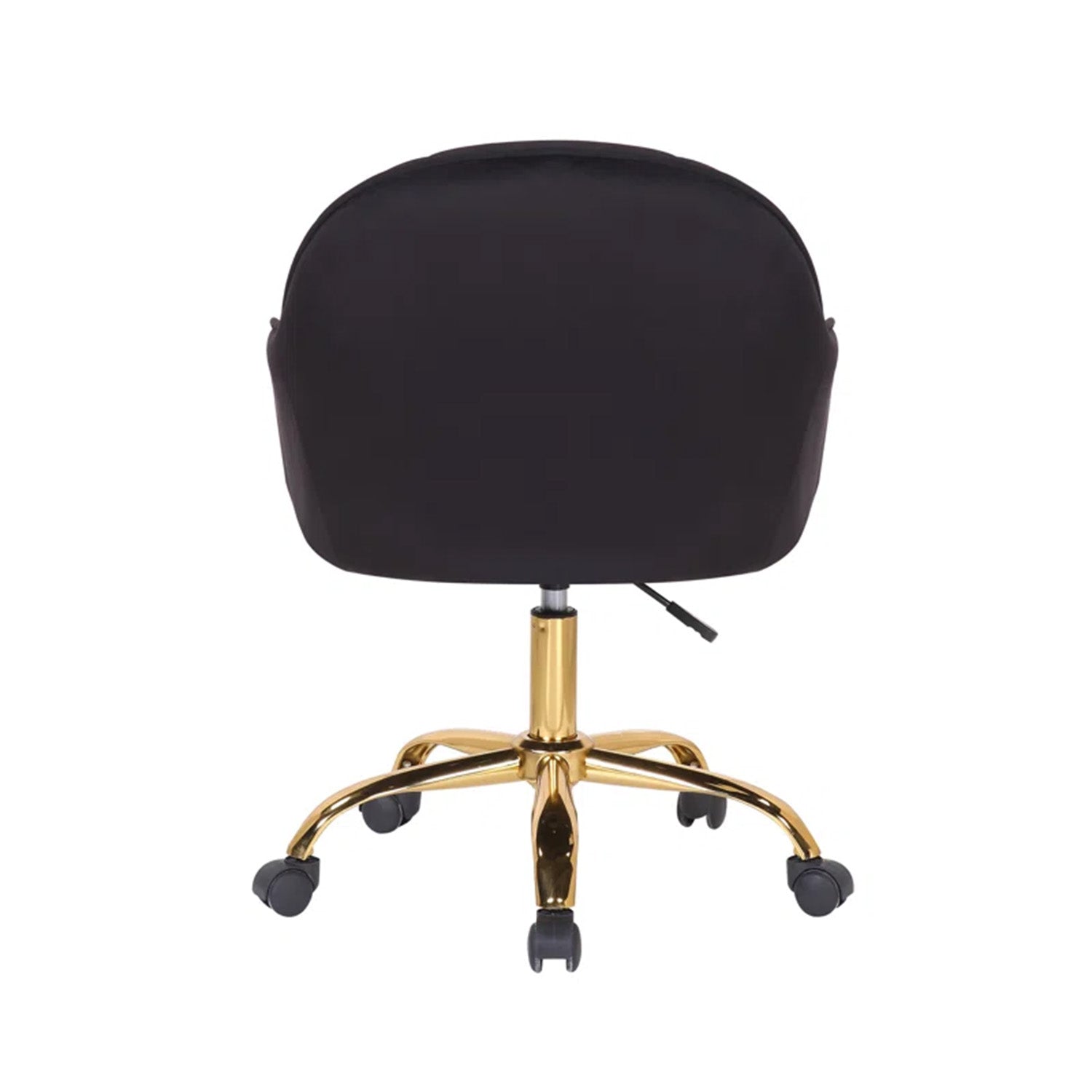 Velvet Tufted Office Chair With Smooth Wheels – Black|Nestroots | Nestroots