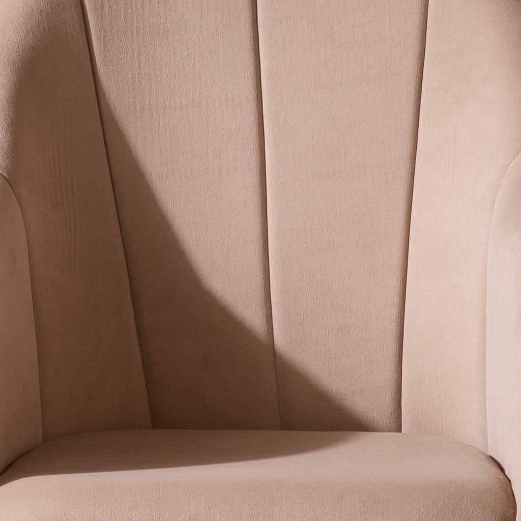 Velvet Tufted Office Chair With Smooth Wheels – Brown|Nestroots | Nestroots