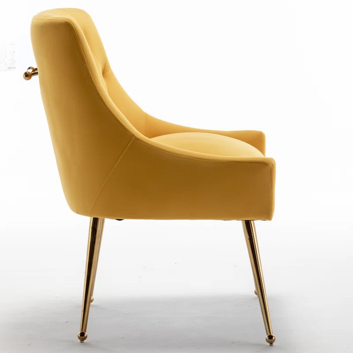 Glamorous Velvet Dining Chair Yellow