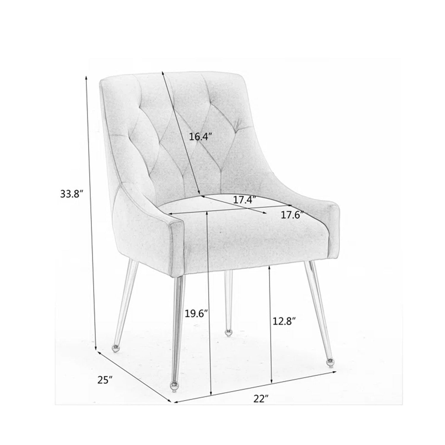 Glamorous Velvet Dining Chair Yellow