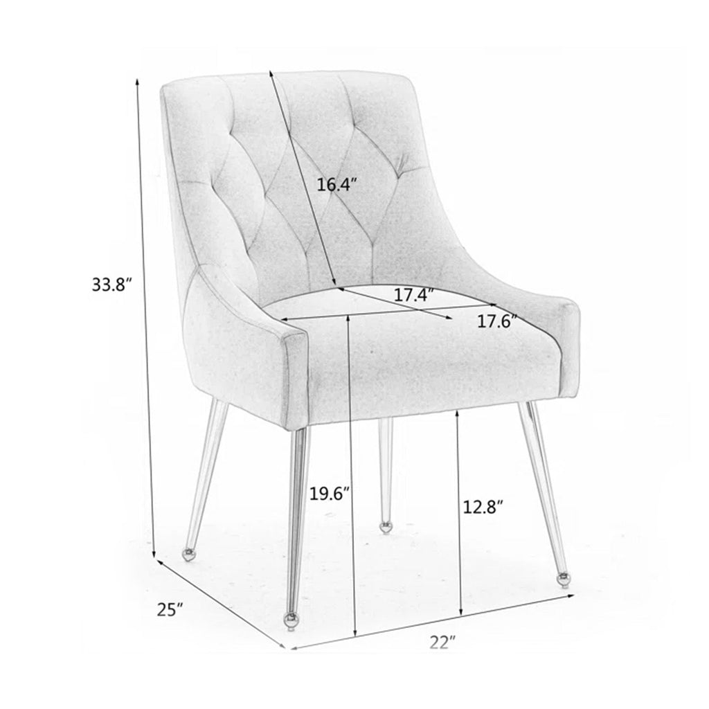 Glamorous Velvet Dining Chair Green