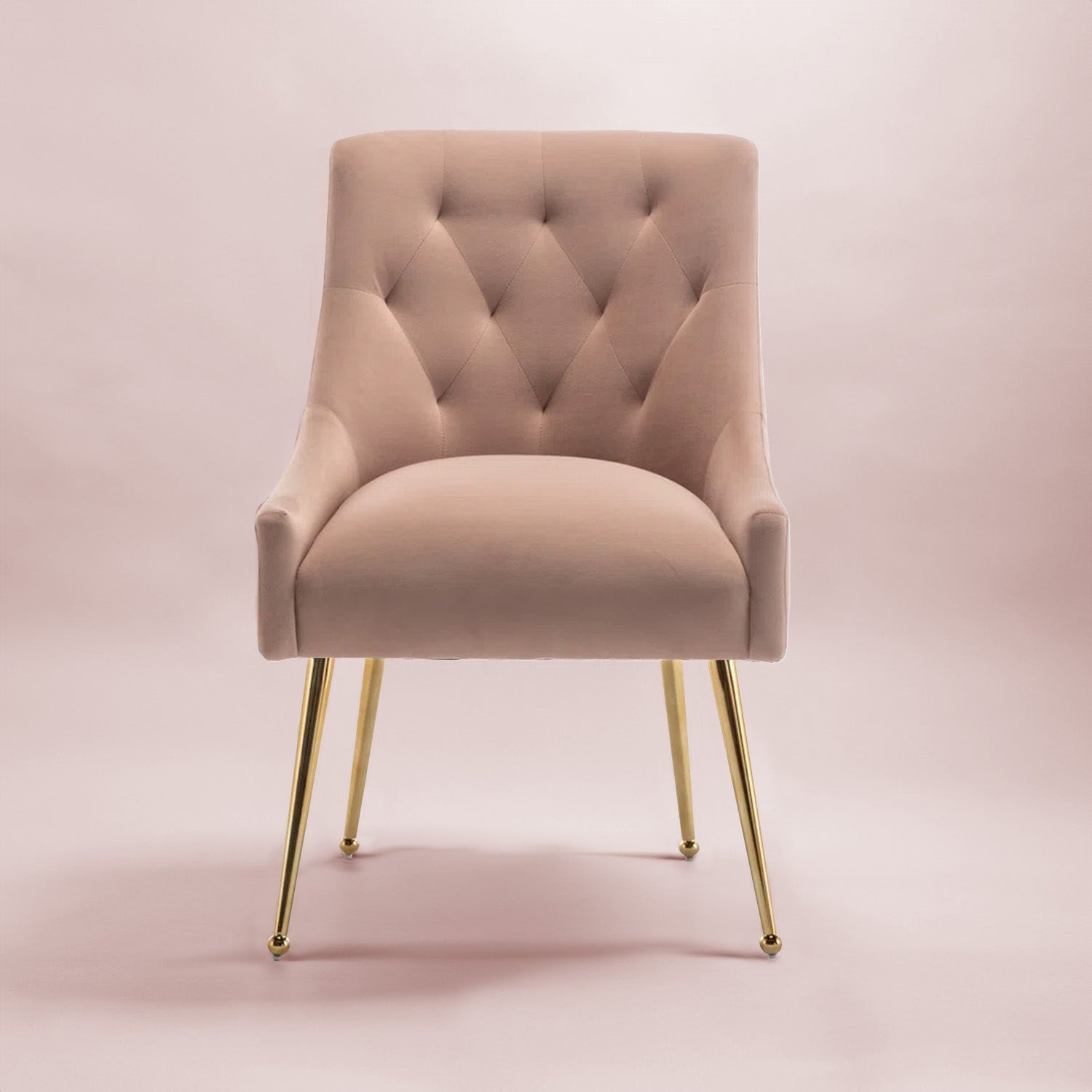 Glamorous Velvet Dining Chair Pink