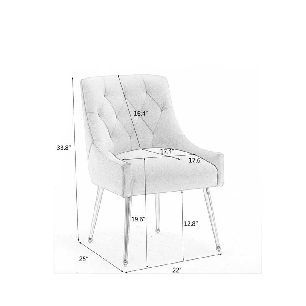 Glamorous Velvet Dining Chair Pink