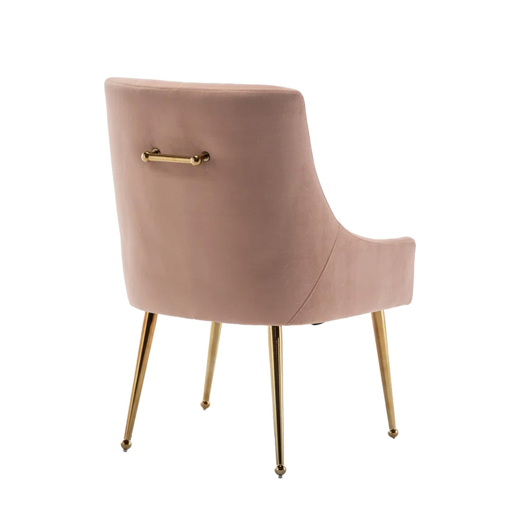 Glamorous Velvet Dining Chair Pink
