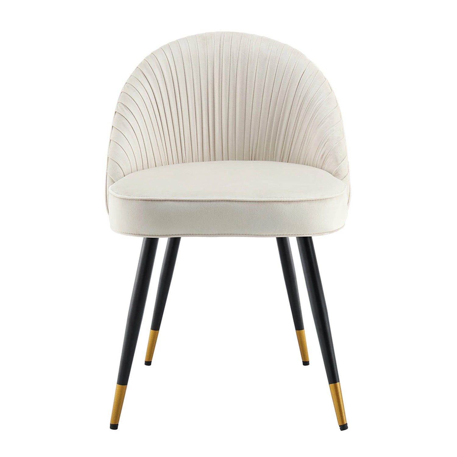 Minimalist Velvet Dining Table Chair Beige