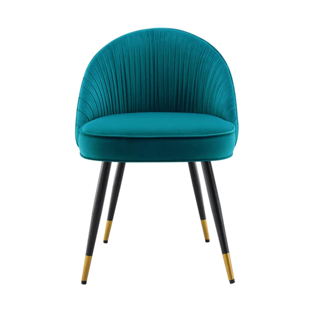 Minimalist Velvet Dining Table Chair Teal