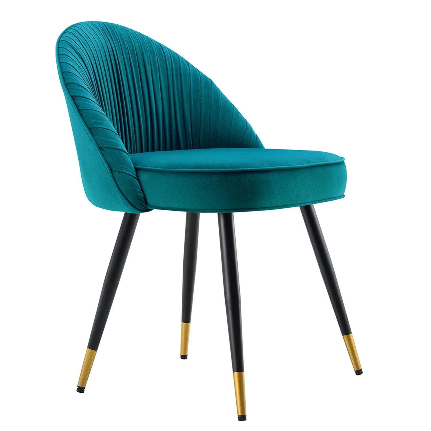 Minimalist Velvet Dining Table Chair Teal