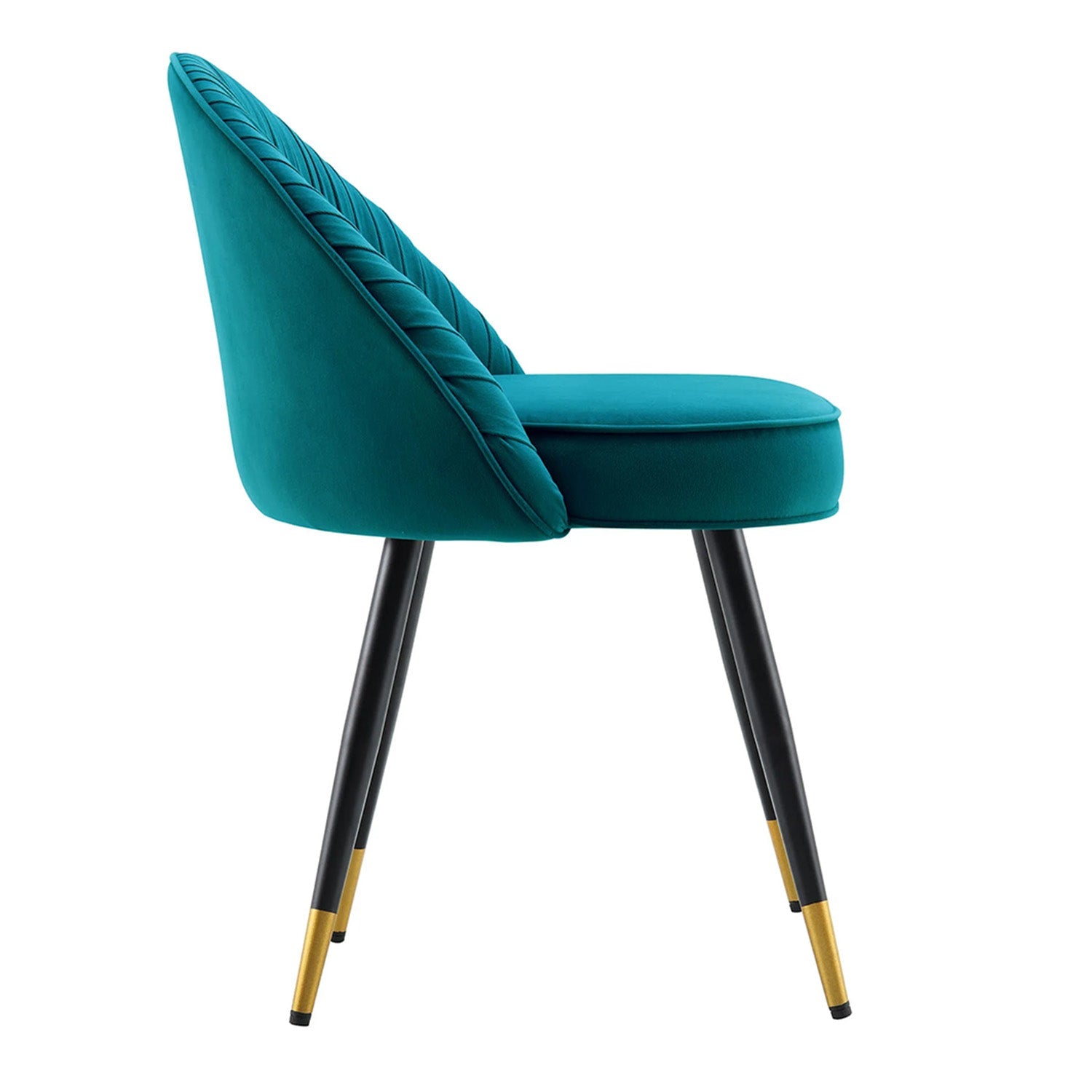 Minimalist Velvet Dining Table Chair Teal