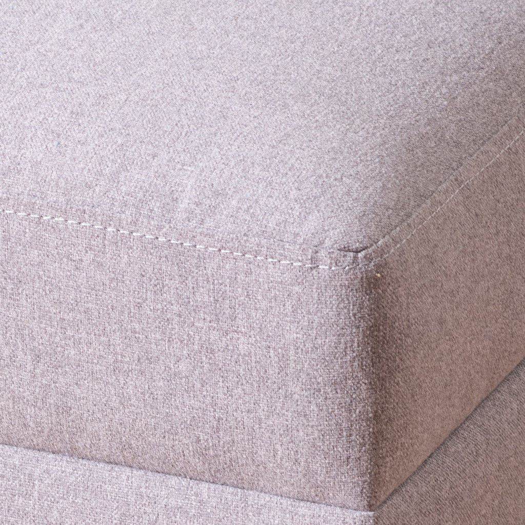 Mélange Vibes Cube Metallic Pouf Stool in Light Grey Color | Nestroots