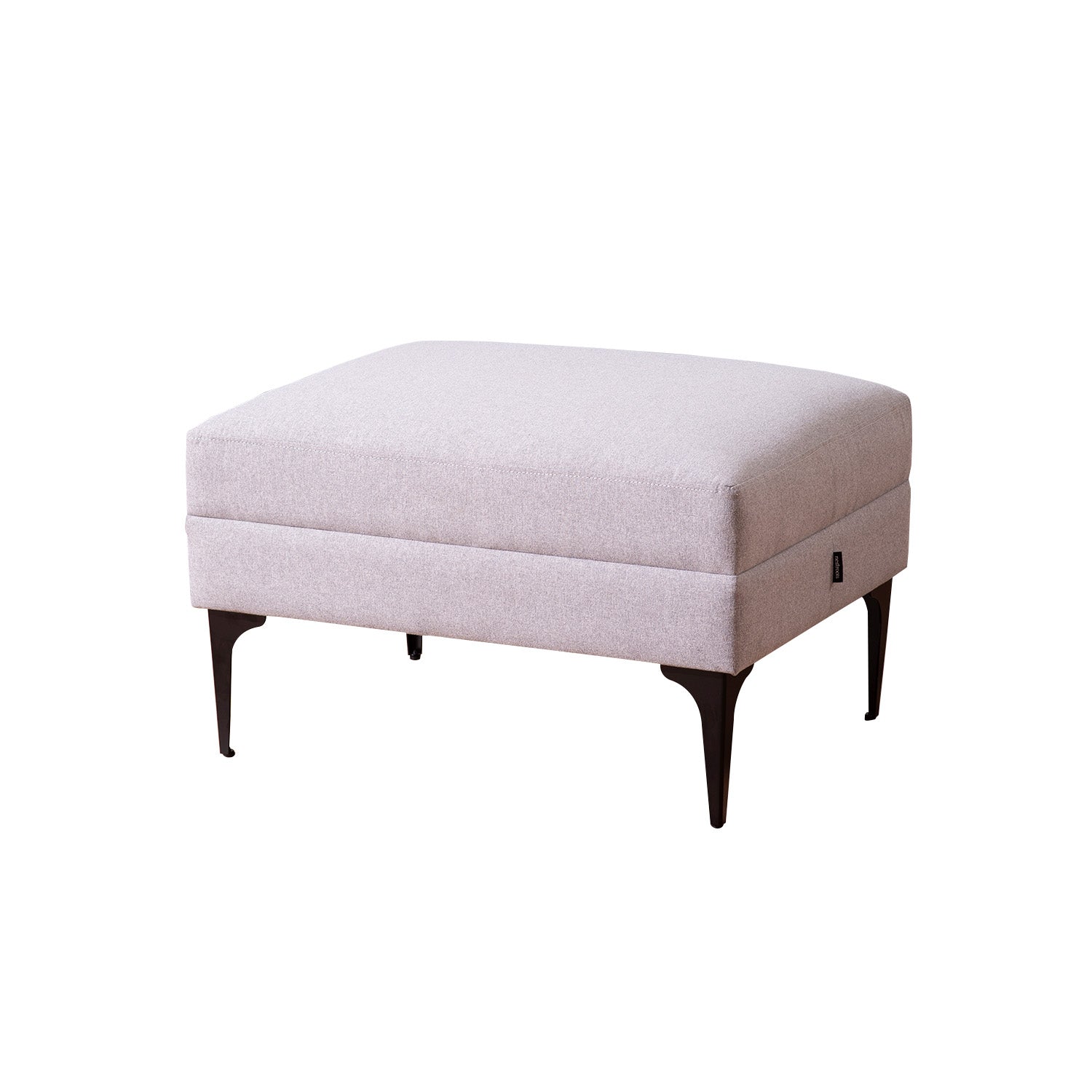 Mélange Vibes Cube Metallic Pouf Stool in Light Grey Color | Nestroots