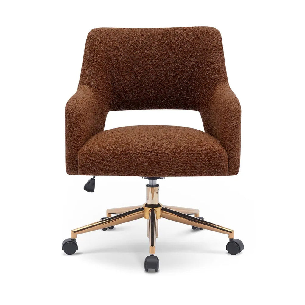 Boucle Office Chair With 360° Swivel - Tan|Nestroots | Nestroots