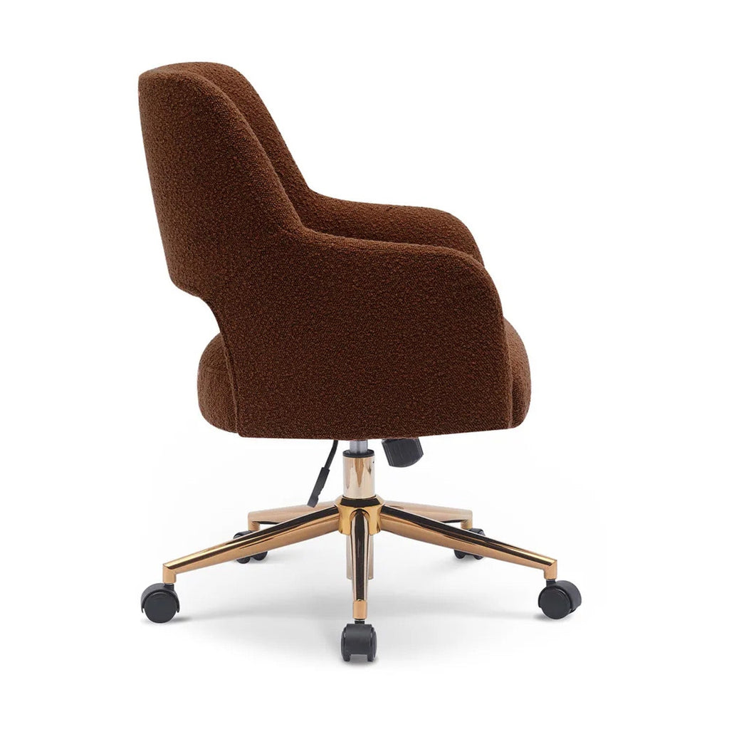 Boucle Office Chair With 360° Swivel - Tan|Nestroots | Nestroots