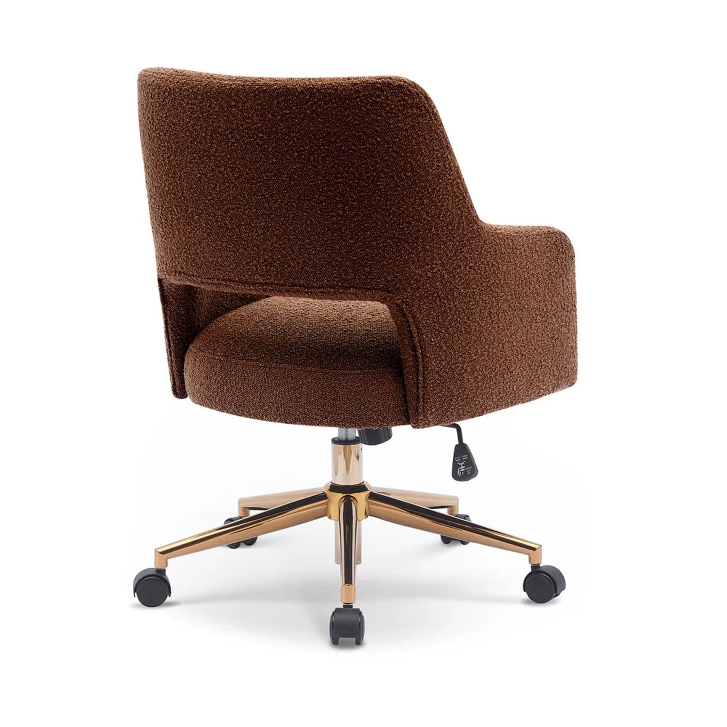 Boucle Office Chair With 360° Swivel - Tan|Nestroots | Nestroots