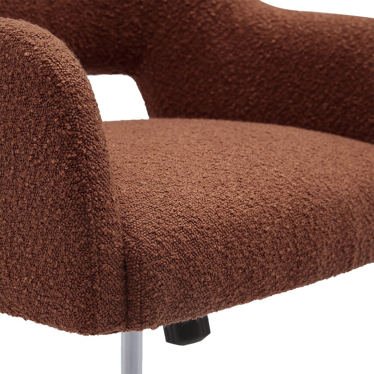Boucle Office Chair With 360° Swivel - Tan|Nestroots | Nestroots