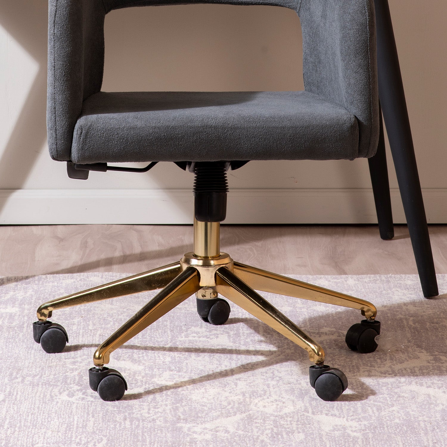 Boucle Office Chair With 360° Swivel - Grey|Nestroots | Nestroots