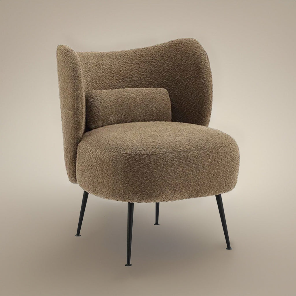 Comfy Latte Loopback Boucle Lounge Chair | Nestroots
