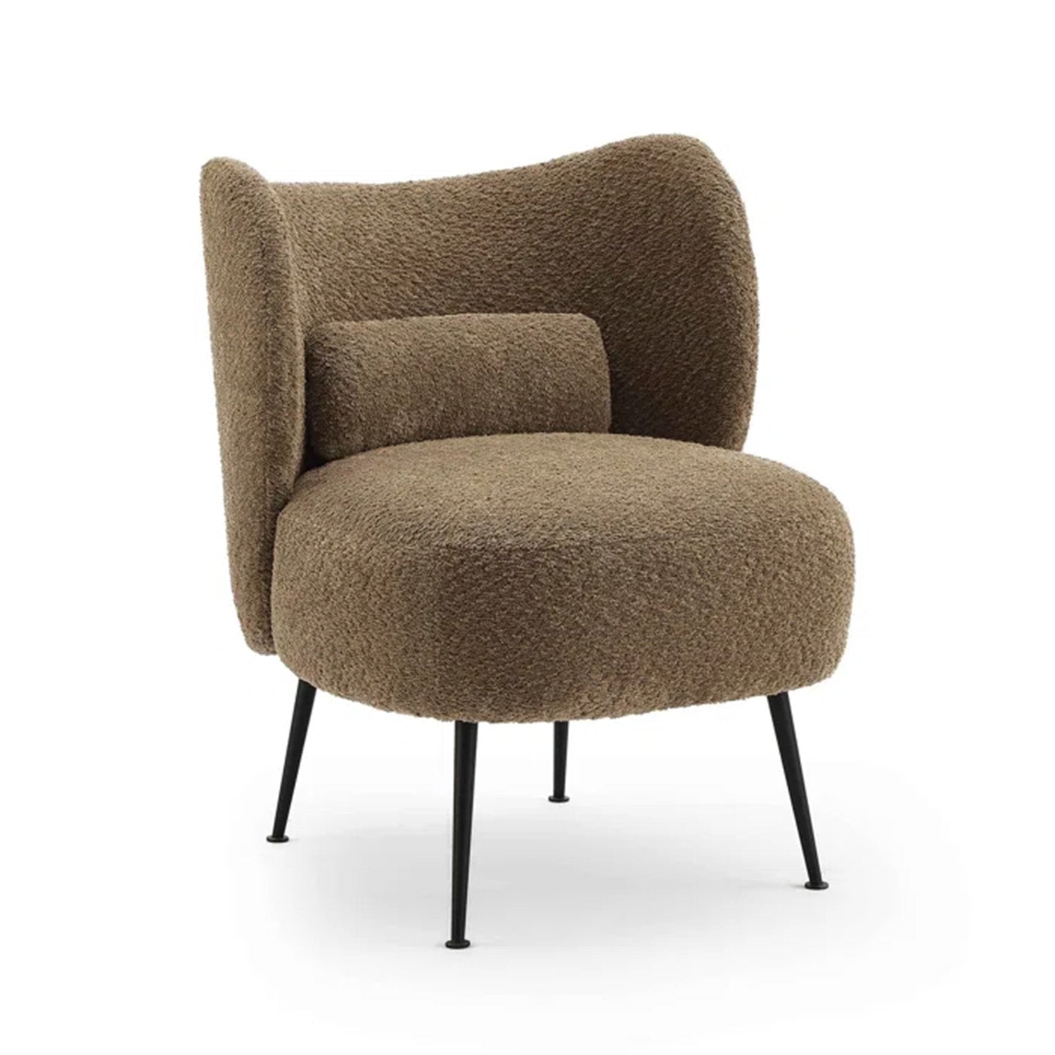 Comfy Latte Loopback Boucle Lounge Chair | Nestroots