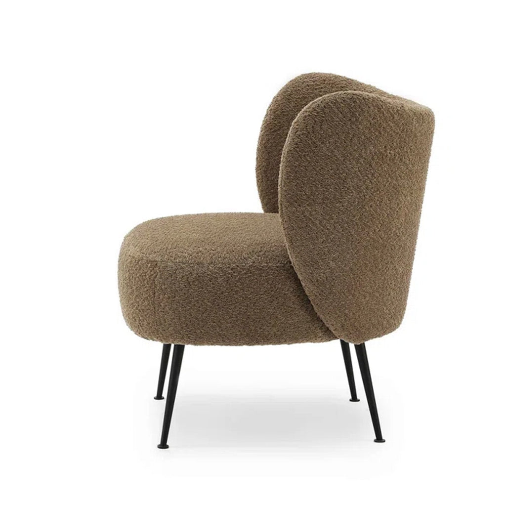 Comfy Latte Loopback Boucle Lounge Chair | Nestroots