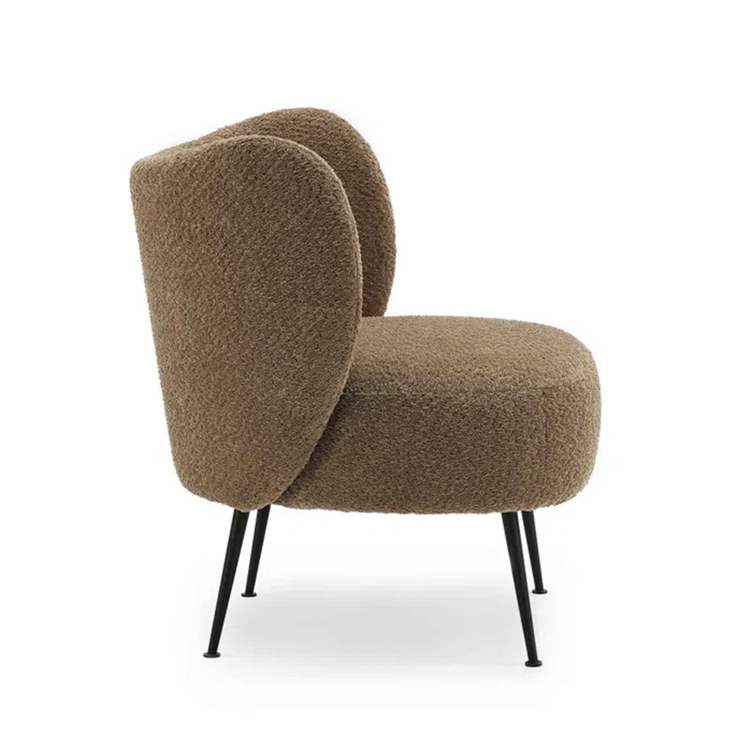 Comfy Latte Loopback Boucle Lounge Chair | Nestroots
