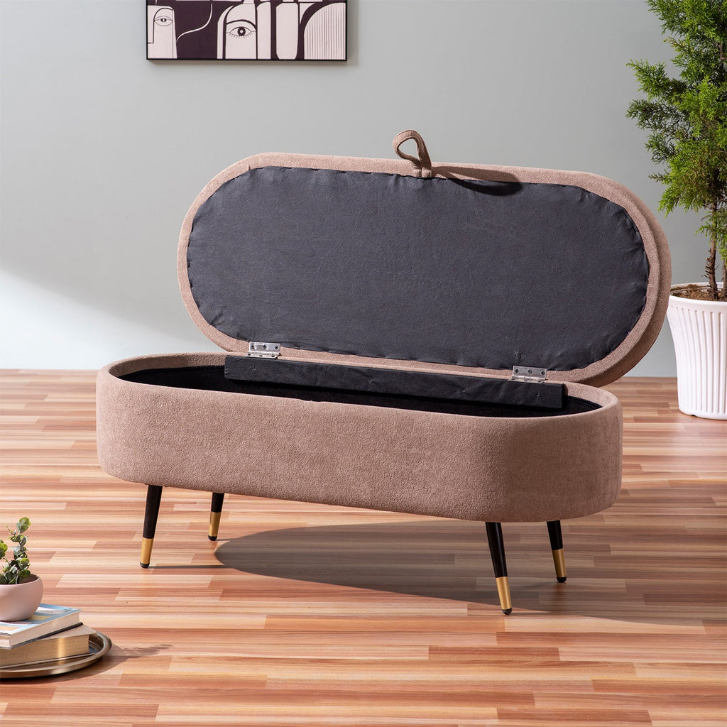 Beige Box Timeless Bench With Storage | Nestroots