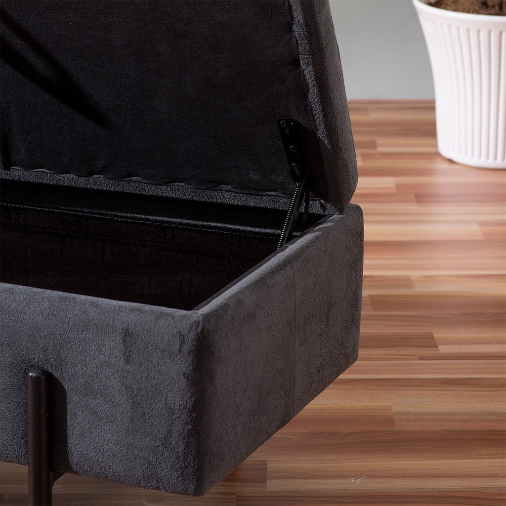 Elegant Grey Functional Flair Storage Bench | Nestroots