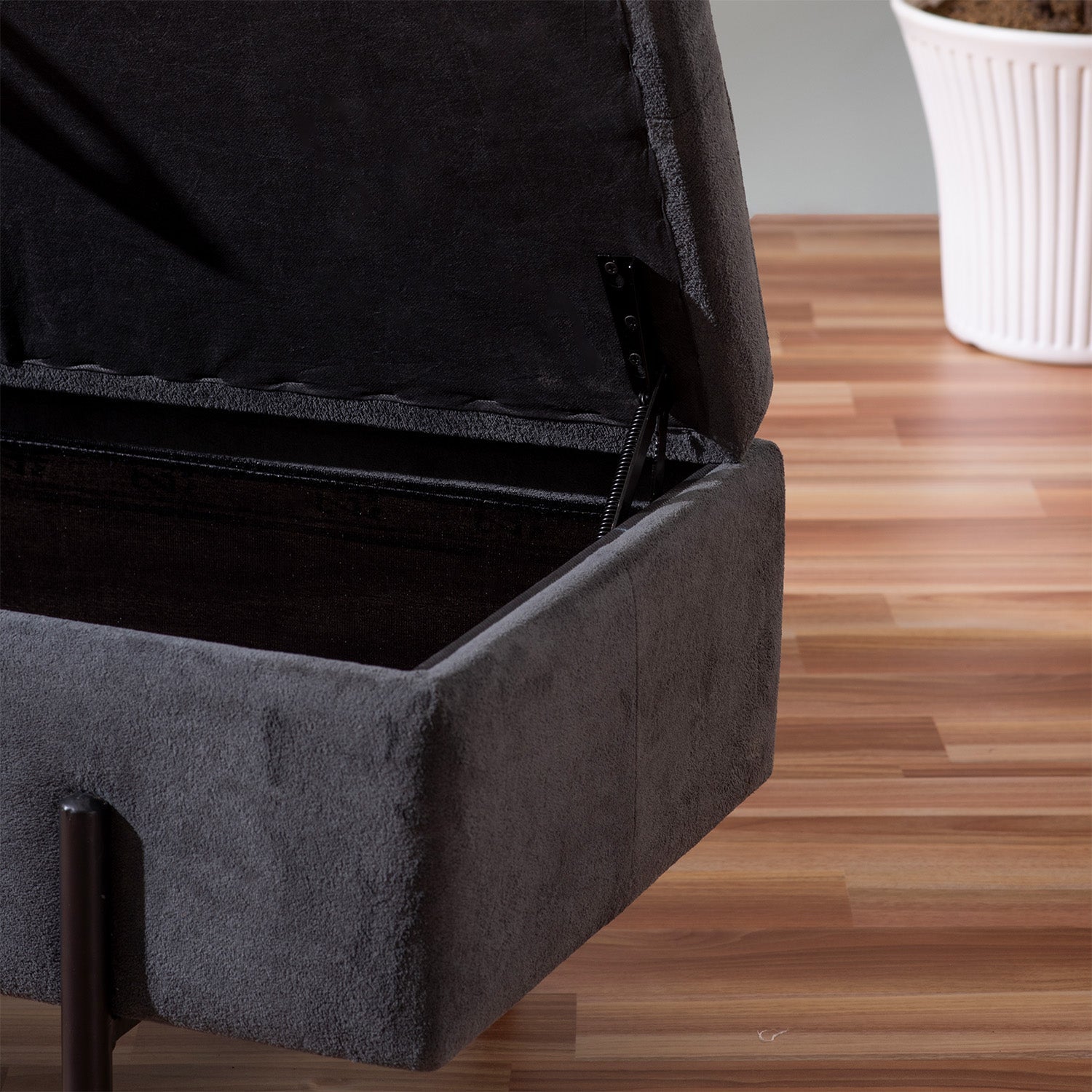 Elegant Grey Functional Flair Storage Bench | Nestroots