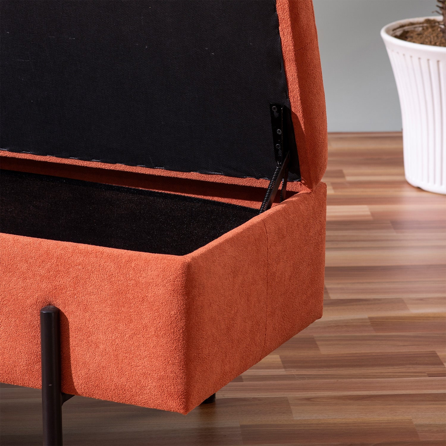 Bold Orange Functional Flair Storage Bench | Nestroots