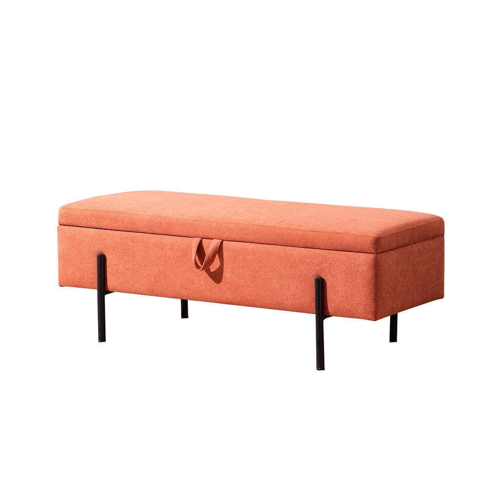 Bold Orange Functional Flair Storage Bench | Nestroots