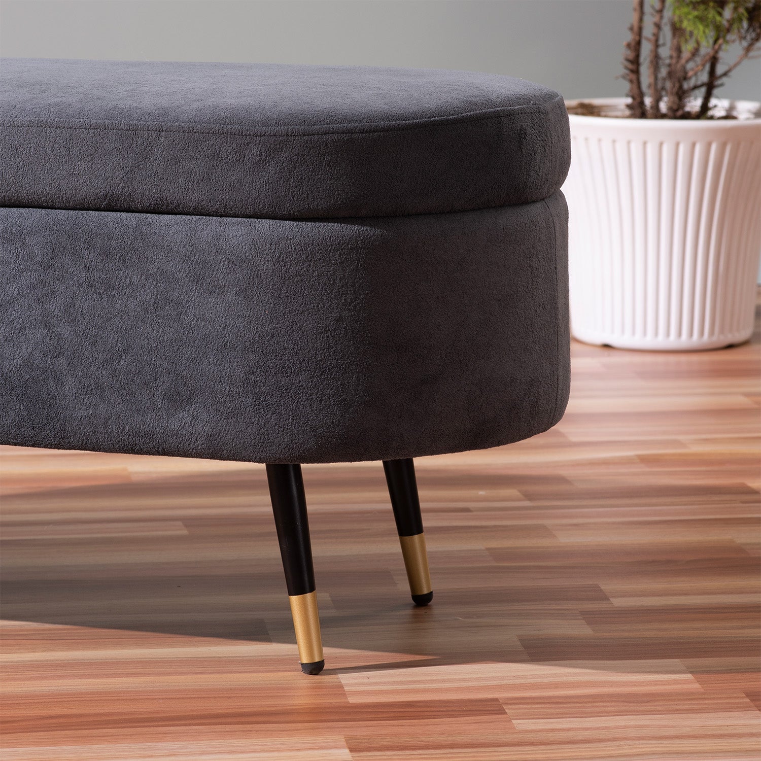 Smoky Daydream Ottoman Bench With Storage | Nestroots