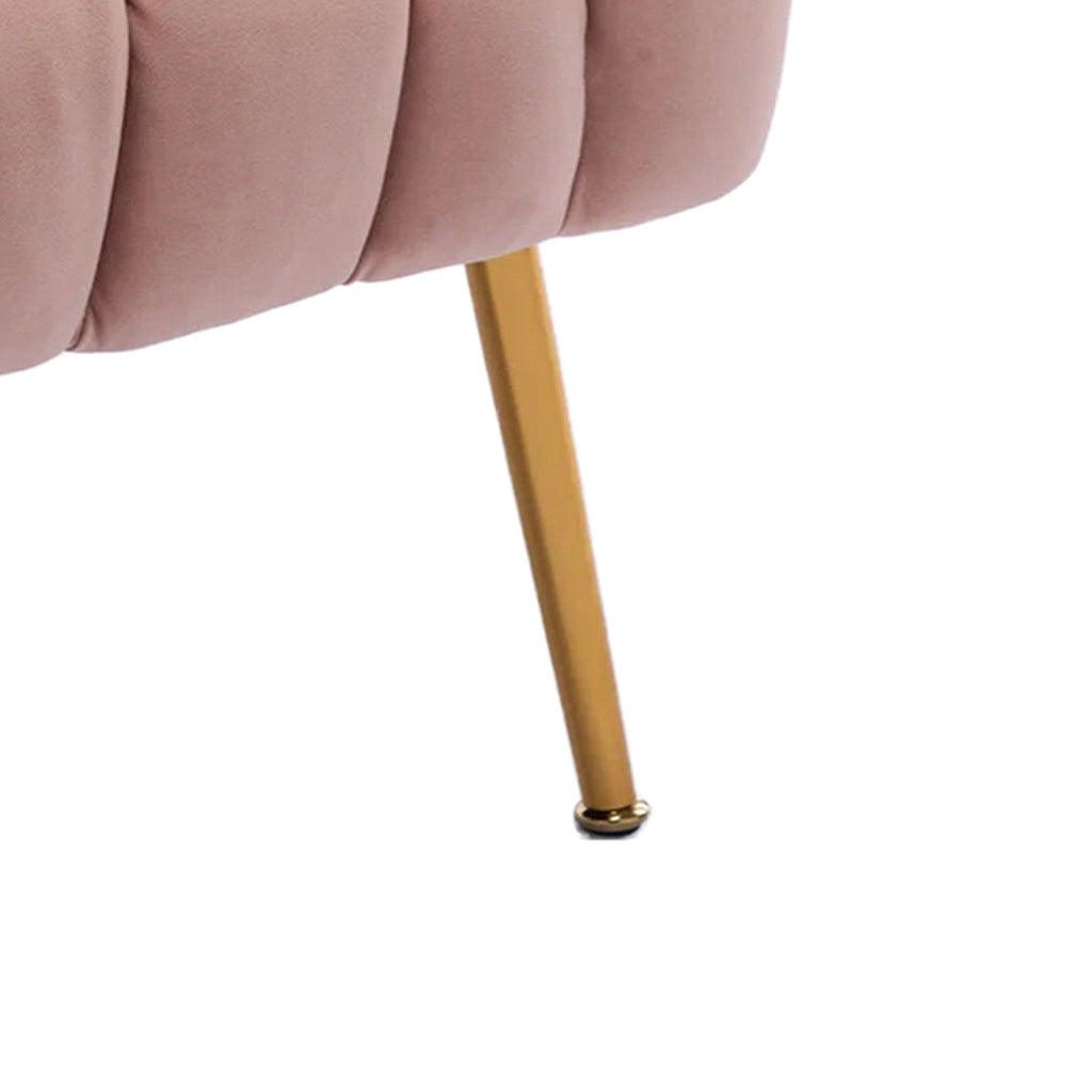 Velvet Stitch Lounge Chair Blush Pink