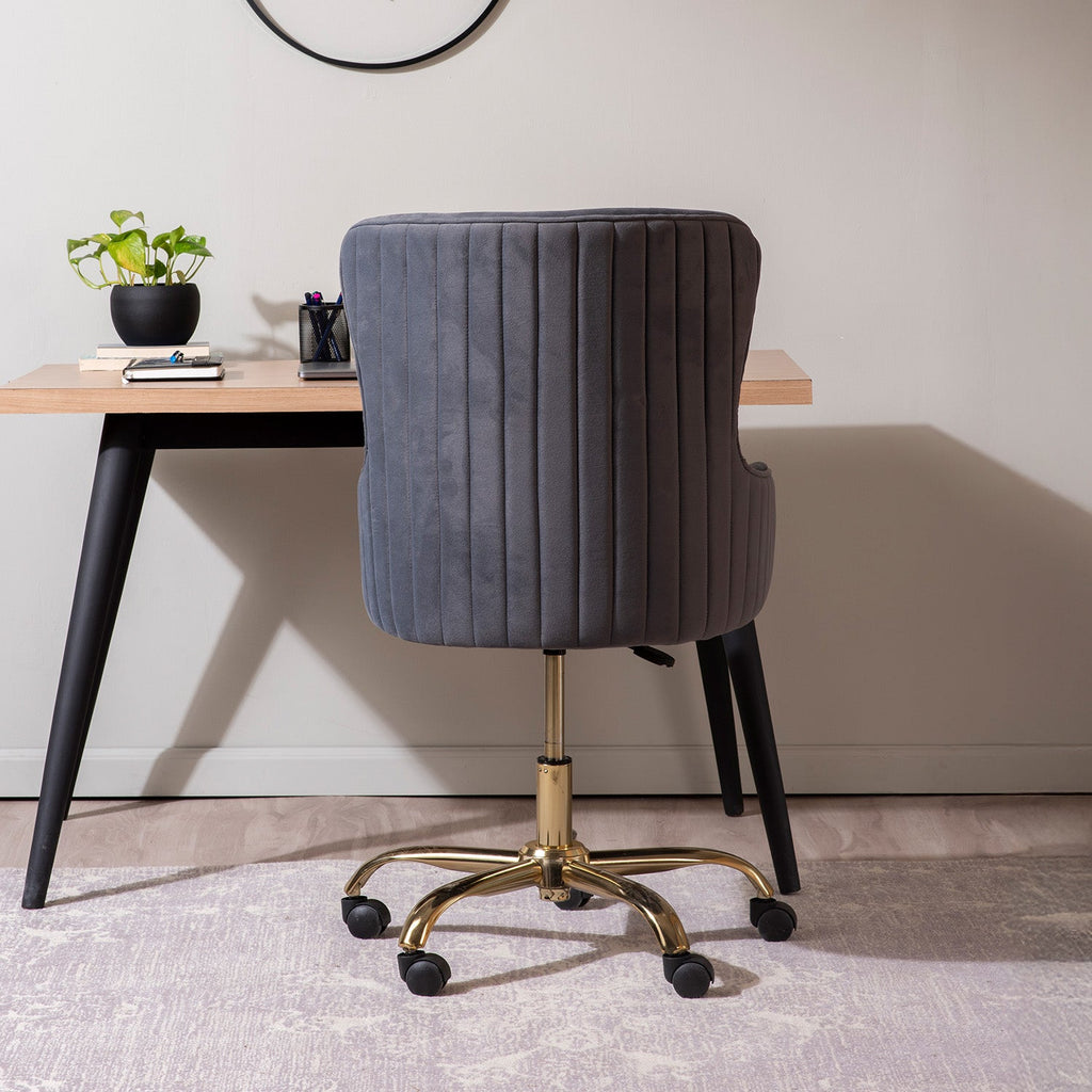 Velvet Sleek Office Chair Grey